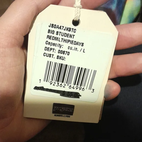 Jansport Youth Unisex Tie Dye Backpack New with tags - Picture 8 of 12